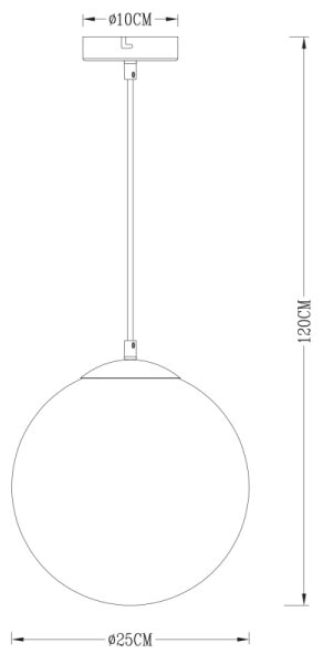 Globo 15862 - Пендел VARUS 1xE27/40W/230V
