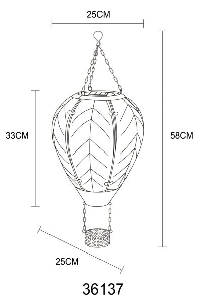 Globo 36137 - LED Соларна декорация с висулка 24xLED/0,2W/3V IP44 летящ балон