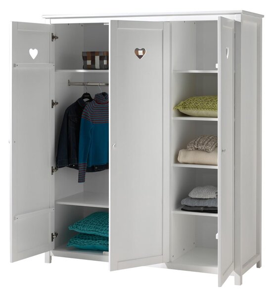 Бял детски гардероб 159x191x57 cm Amori – Vipack