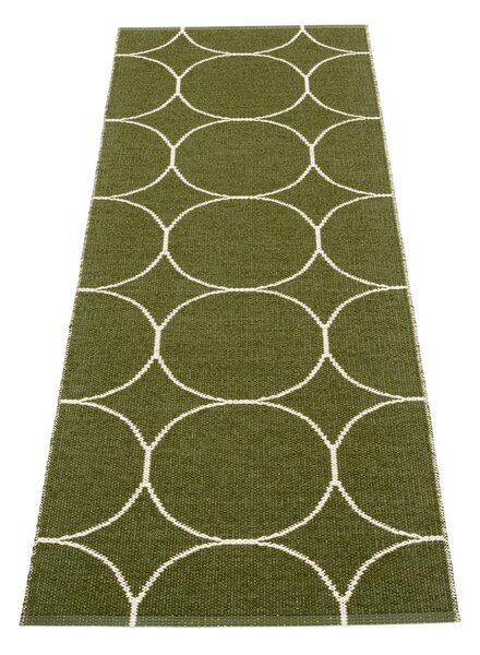 Тъмнозелена пътека за открито и закрито 70x200 cm Boo Dark Olive – Pappelina