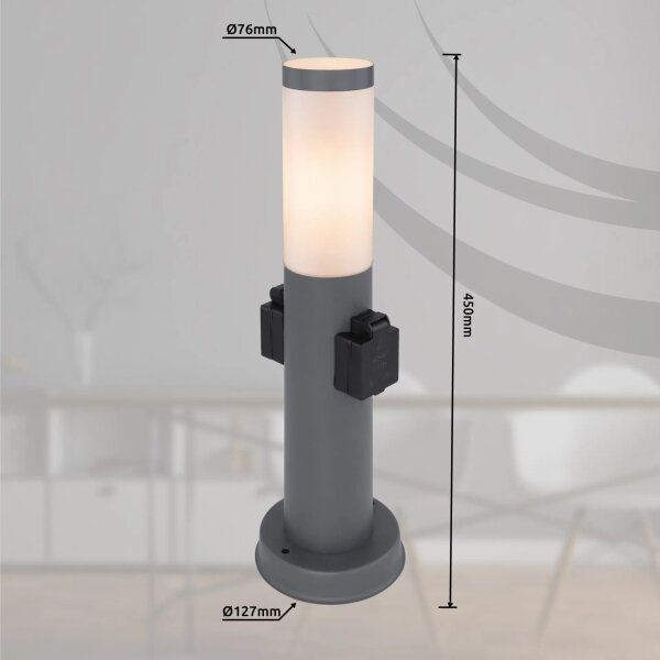 Globo 3158AK - Екстериорна лампа с 2 контакта BOSTON 1xE27/23W/230V IP44
