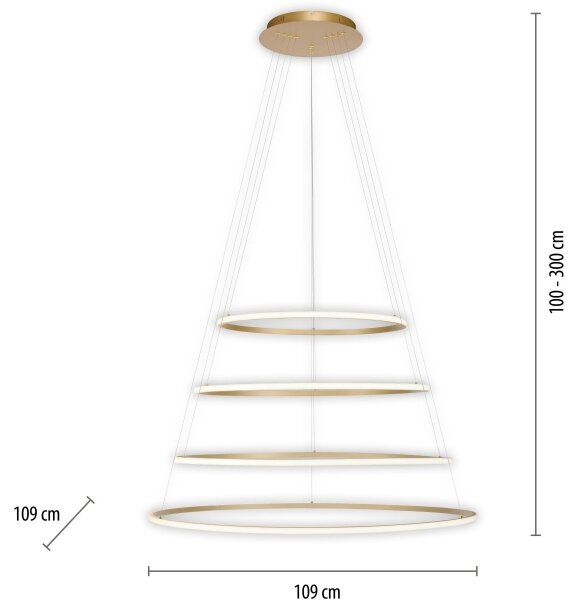 Paul Neuhaus 2124-60 - LED Димируем пендел TESSARA LED/97W/230V + д.у