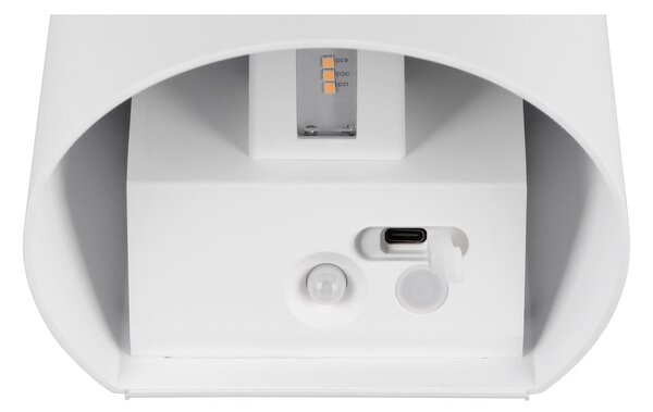LED стенно външно осветително тяло с USB със сензор за движение (височина 10 cm) Genie – Reality