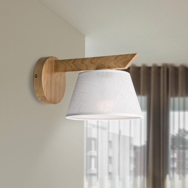 Brilagi - LED Аплик ANTHONY 1xE14/40W/230V дъб/бял