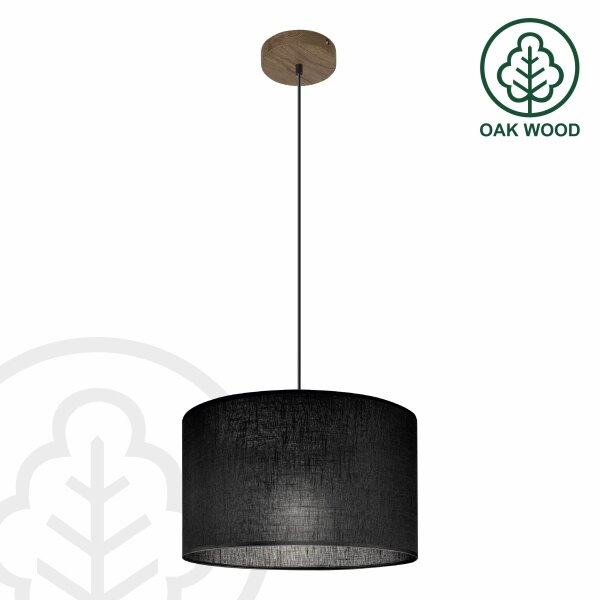 Brilagi - LED Полилей ANTHONY 1xE27/60W/230V дъб орех/черен
