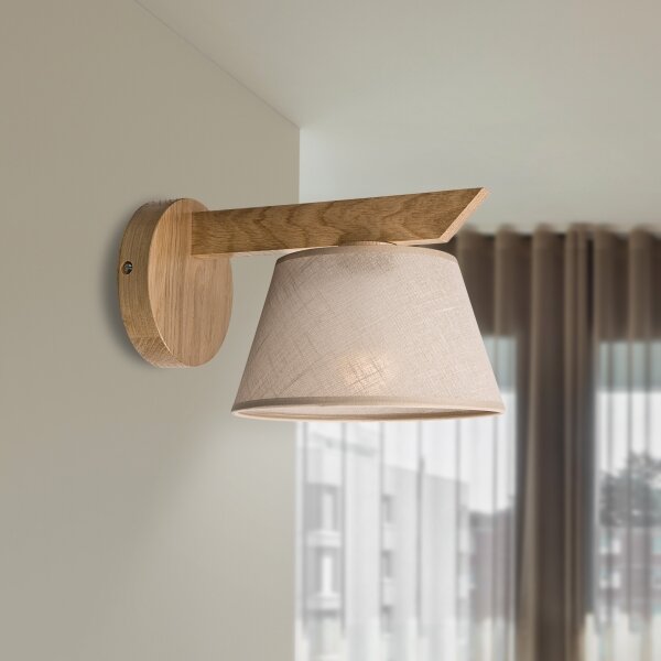 Brilagi - LED Аплик ANTHONY 1xE14/40W/230V дъб/бежов