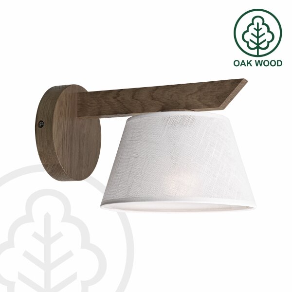 Brilagi - LED стенен аплик ANTHONY 1xE14/40W/230V дъб орех/бял