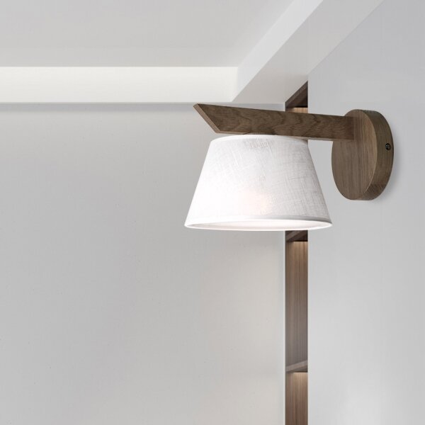 Brilagi - LED стенен аплик ANTHONY 1xE14/40W/230V дъб орех/бял