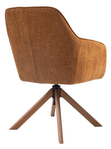 Оранжеви тапицирани трапезни столове в комплект 2 бр. Avola – Unique Furniture