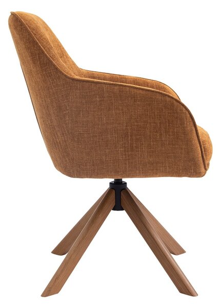 Оранжеви тапицирани трапезни столове в комплект 2 бр. Avola – Unique Furniture