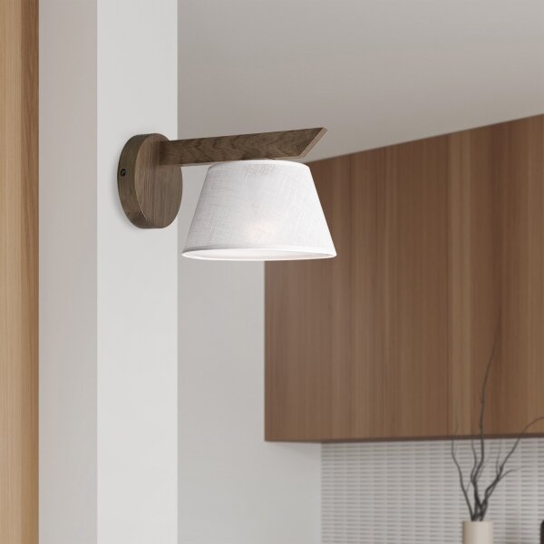 Brilagi - LED стенен аплик ANTHONY 1xE14/40W/230V дъб орех/бял