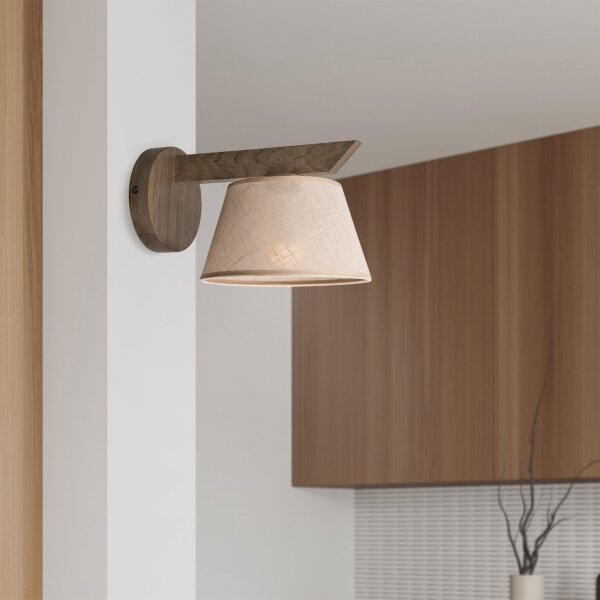 Brilagi - LED стенен аплик ANTHONY 1xE14/40W/230V дъб/бежово