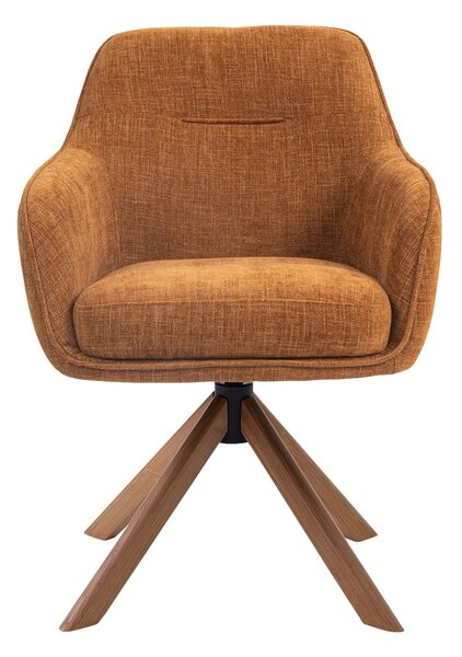 Оранжеви тапицирани трапезни столове в комплект 2 бр. Avola – Unique Furniture