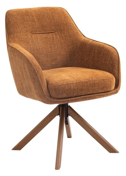 Оранжеви тапицирани трапезни столове в комплект 2 бр. Avola – Unique Furniture
