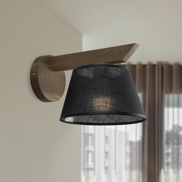 Brilagi - LED стенен аплик ANTHONY 1xE14/40W/230V дъб/черен