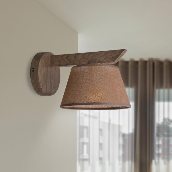Brilagi - LED стенен аплик ANTHONY 1xE14/40W/230V дъб орех/кафяв