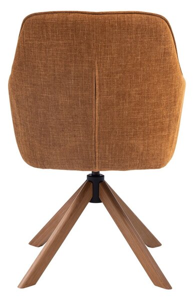 Оранжеви тапицирани трапезни столове в комплект 2 бр. Avola – Unique Furniture