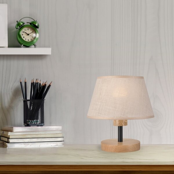 Brilagi - LED Настолна лампа ANTHONY 1xE14/40W/230V дъб/бежов