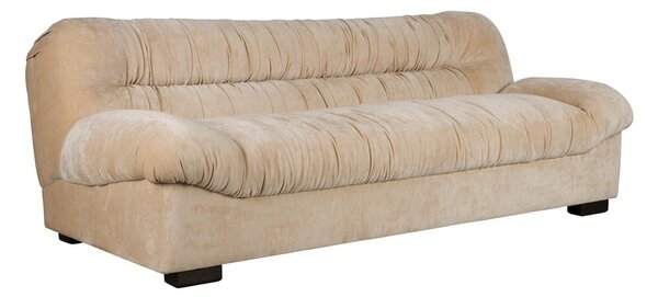 Бежов кадифен диван 214 cm Douglas – Dutchbone