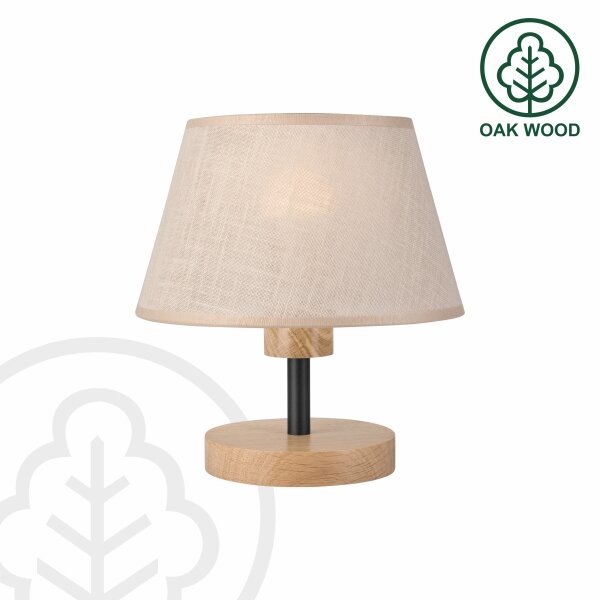 Brilagi - LED Настолна лампа ANTHONY 1xE14/40W/230V дъб/бежов