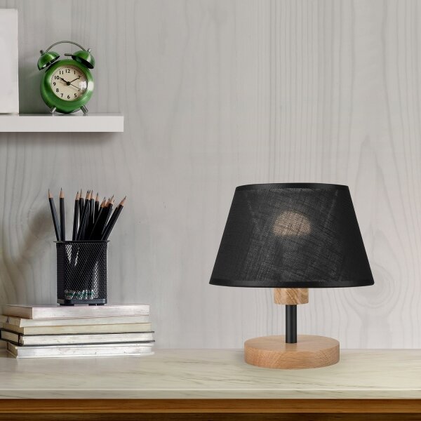 Brilagi - LED Настолна лампа ANTHONY 1xE14/40W/230V дъб/черен