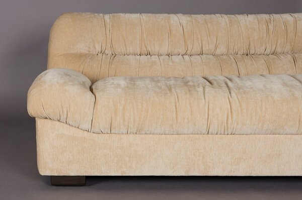 Бежов кадифен диван 214 cm Douglas – Dutchbone