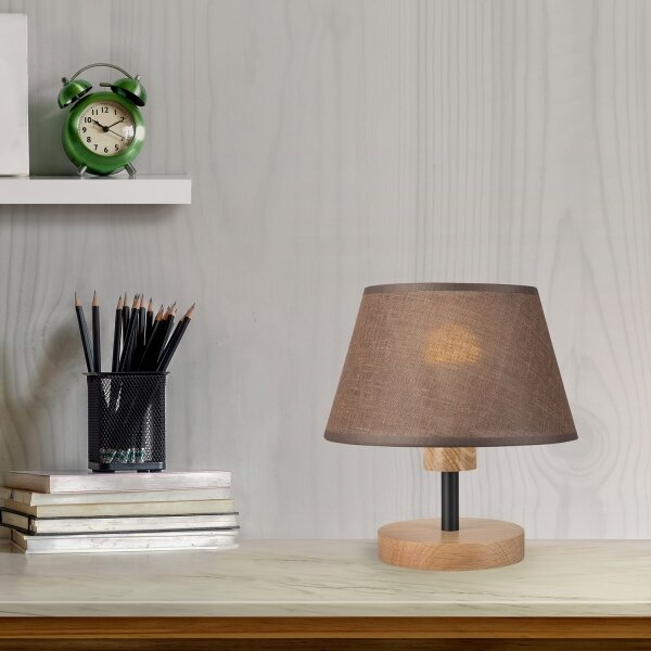 Brilagi - LED Настолна лампа ANTHONY 1xE14/40W/230V дъб/кафяв