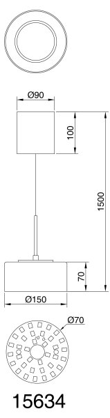 Globo 15634 - LED Пендел FOGSY LED/6W/230V