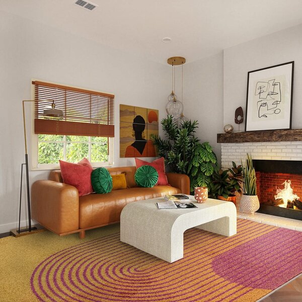 Жълто-оранжев килим 120x170 cm Muse Orange Retro – Asiatic Carpets