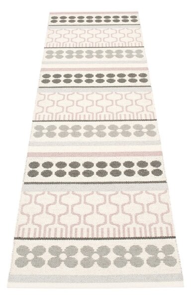 Светлорозова и сива пътека за открито и закрито 70x270 cm Asta Pale Rose – Pappelina