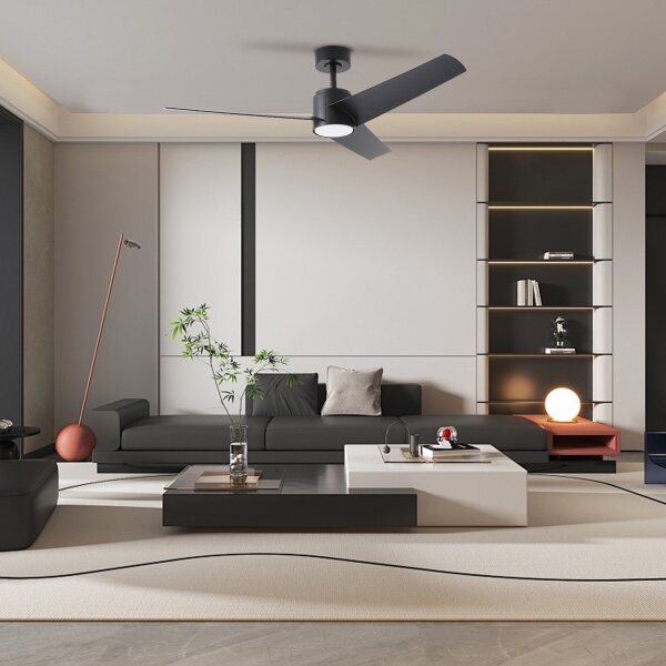 ZEVENTI - LED таванен вентилатор ORVIETO LED/18W/230V Wi-Fi Tuya черен + дистанционно управление