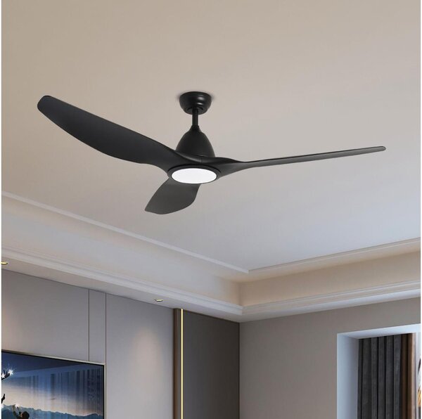 ZEVENTI - LED таванен вентилатор URBINO LED/20W/230V Wi-Fi Tuya черен + с дистанционно управление