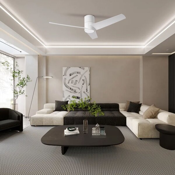 ZEVENTI - LED Таванен вентилатор BARROSA LED/18W/230V Wi-Fi Tuya бял + ДУ