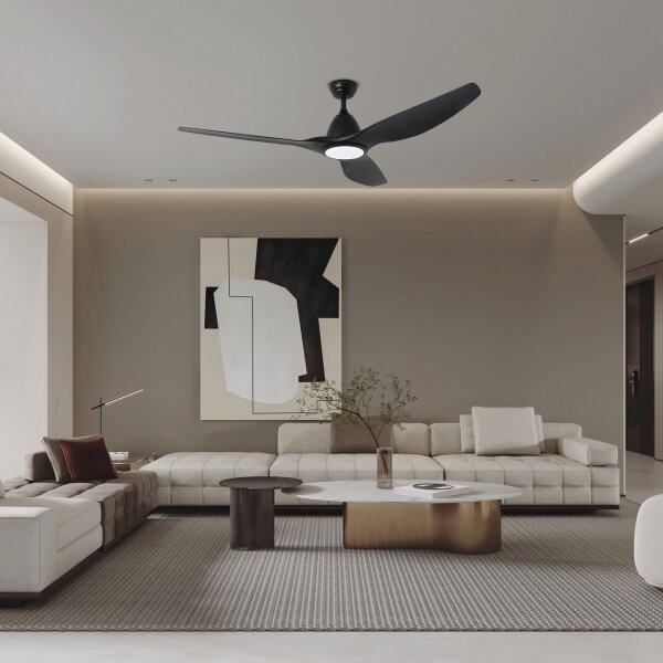 ZEVENTI - LED таванен вентилатор URBINO LED/20W/230V Wi-Fi Tuya черен + с дистанционно управление