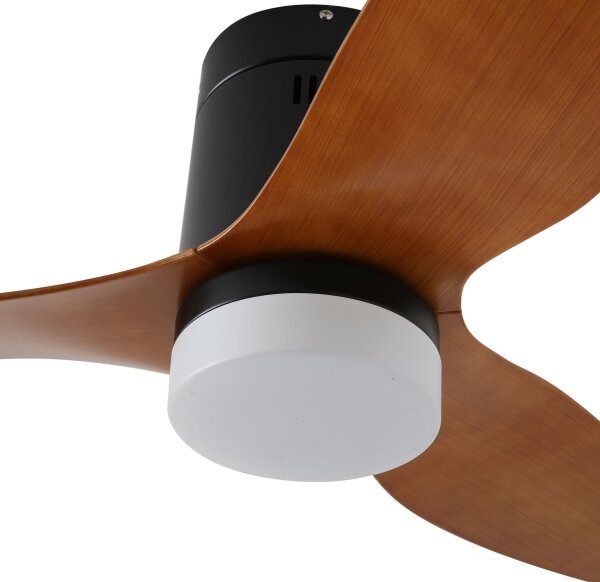 ZEVENTI - LED таванен вентилатор PADUA LED/18W/230V Wi-Fi Tuya черен/кафяв + дистанционно