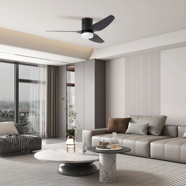 ZEVENTI - LED таванен вентилатор PADUA LED/18W/230V Wi-Fi Tuya черен + дистанционно