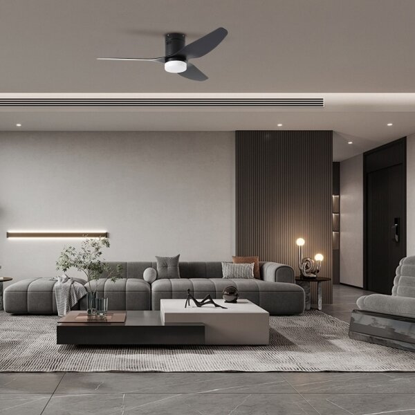 ZEVENTI - LED таванен вентилатор PADUA LED/18W/230V Wi-Fi Tuya черен + дистанционно