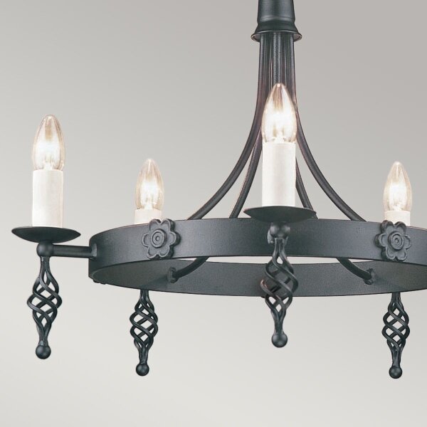 Elstead BY5-BLACK - Пендел BELFRY 5xE14/60W/230V