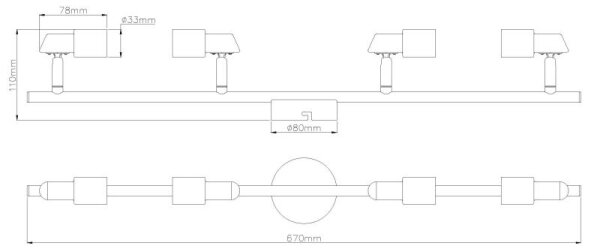 Globo 57385-4 - LED Спот KINLEY 4xGU10/3W/230V