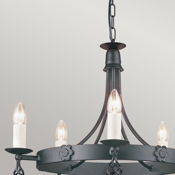 Elstead BY5-BLACK - Пендел BELFRY 5xE14/60W/230V