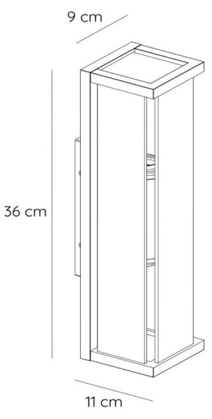 Lucide 27885/02/30 - Екстериорен аплик CLAIRE 2xE27/15W/230V IP54