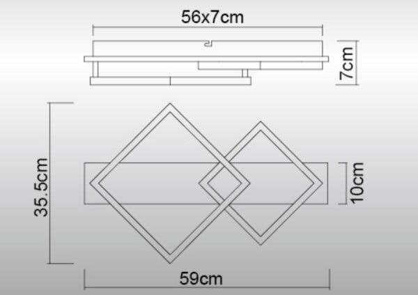 Globo 67847-24 - LED Плафониера LESINA LED/24W/230V 3000K