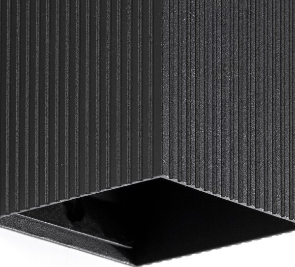 FARO 40535 - Аплик SOLE 1xGU10/8W/230V черен велпапе ъглов