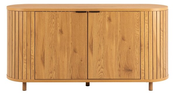 Скрин от дъбов декор в естествен цвят 160x80x45 cm Colima – Actona