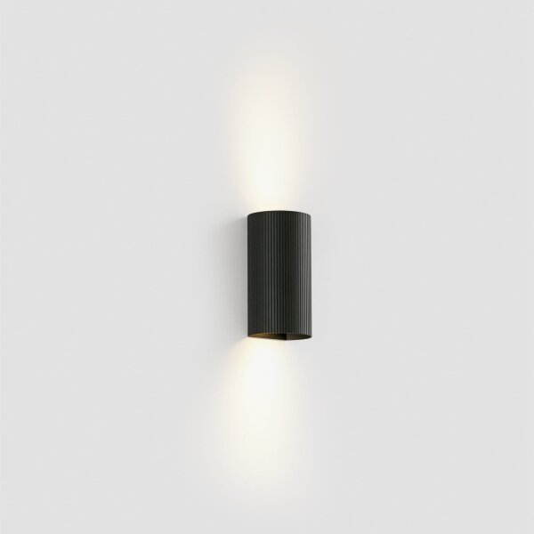 FARO 40543 - Аплик SOLE 2xGU10/8W/230V черен велпапе кръгла