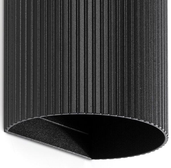 FARO 40543 - Аплик SOLE 2xGU10/8W/230V черен велпапе кръгла