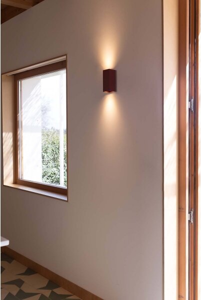 FARO 40568 - Аплик SOLE 2xGU10/8W/230V тухла велпапе ъглов
