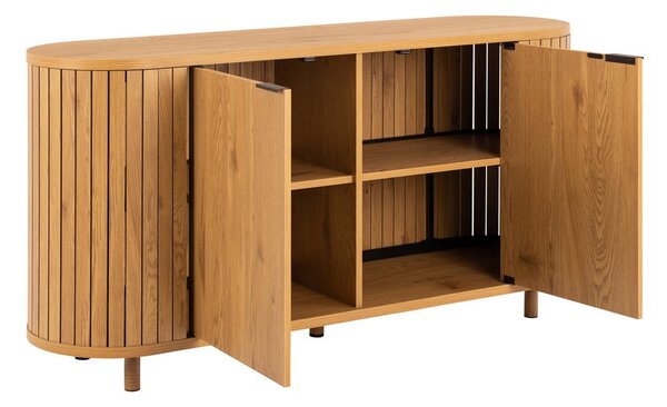 Скрин от дъбов декор в естествен цвят 160x80x45 cm Colima – Actona