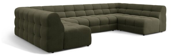 Зелен ъглов диван (U форма) Kendal – Micadoni