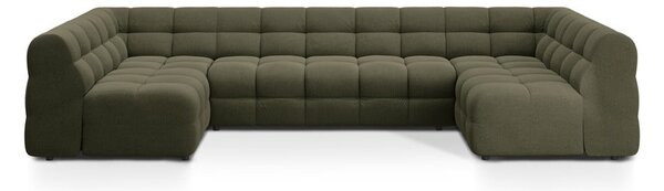 Зелен ъглов диван (U форма) Kendal – Micadoni